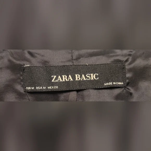 Zara Basic Cream Faux Leather Moto Jacket Sz Med - Picture 5 of 7